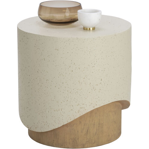 Patras 20 X 19.75 inch Cream / Light Brown Outdoor End Table